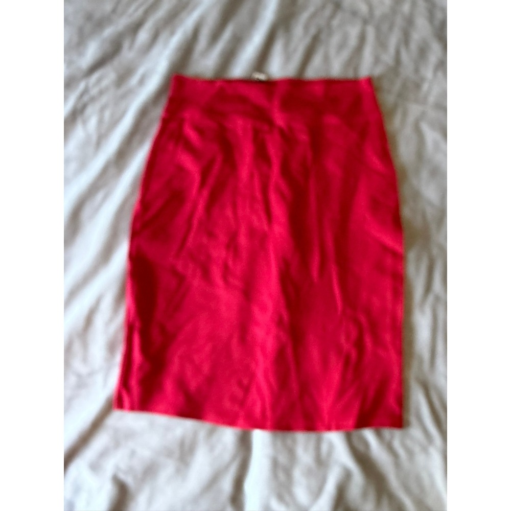 Sky Plus Red High Waist Pencil Skirt Stretch Knit Back Vent KS703 Plus Size 1X